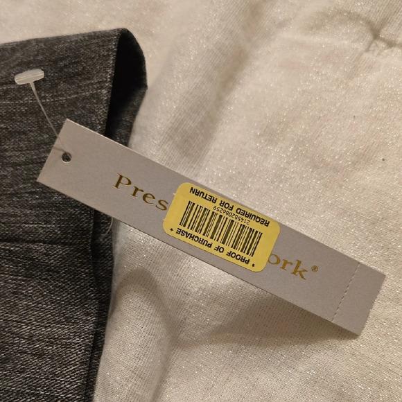 Preston & York Gray and Black Blazer Modern Collarless Design - Picture 7 of 11